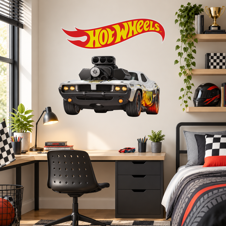 Hot Wheels: Nitro Charger Wall Sticker Kids Car Decal