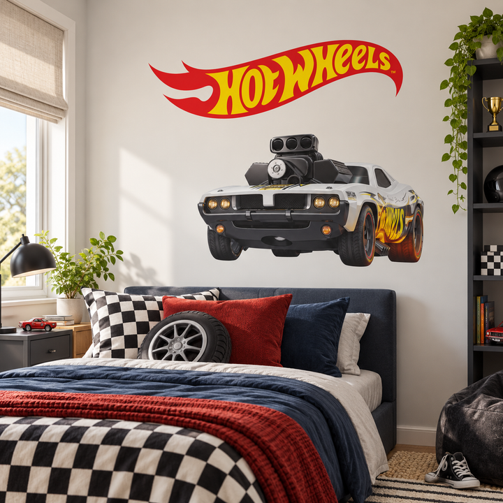 Hot Wheels: Nitro Charger Wall Sticker Kids Car Decal