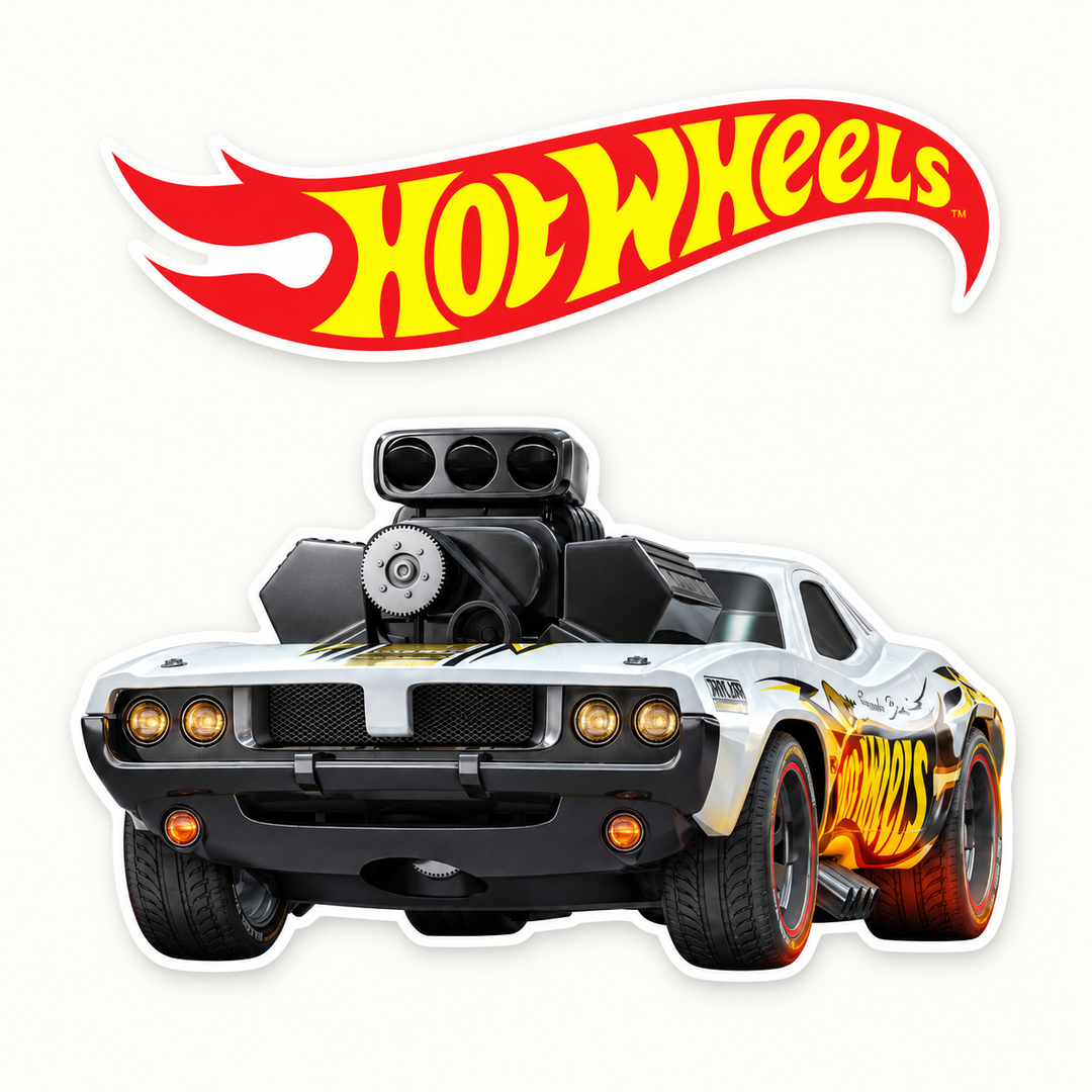 Hot Wheels: Nitro Charger Wall Sticker Kids Car Decal