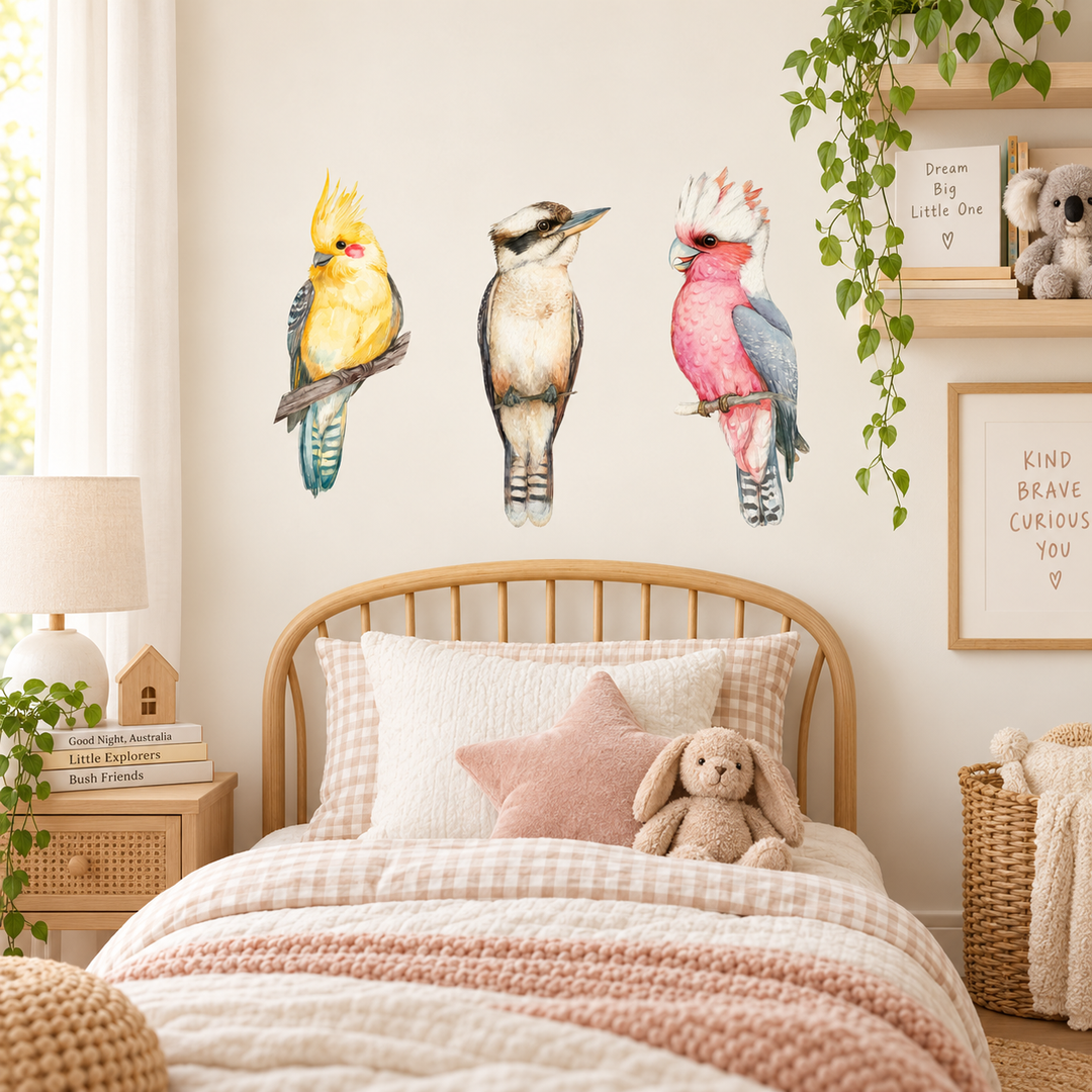 Aussie Birdlife Wall Decal Set