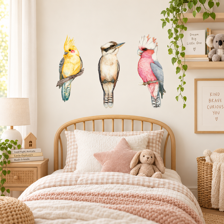 Aussie Birdlife Wall Decal Set