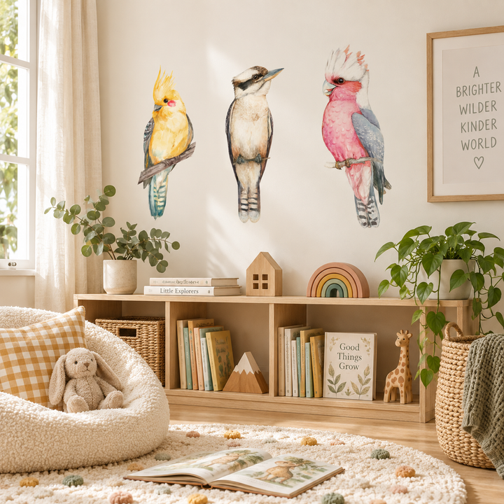 Aussie Birdlife Wall Decal Set
