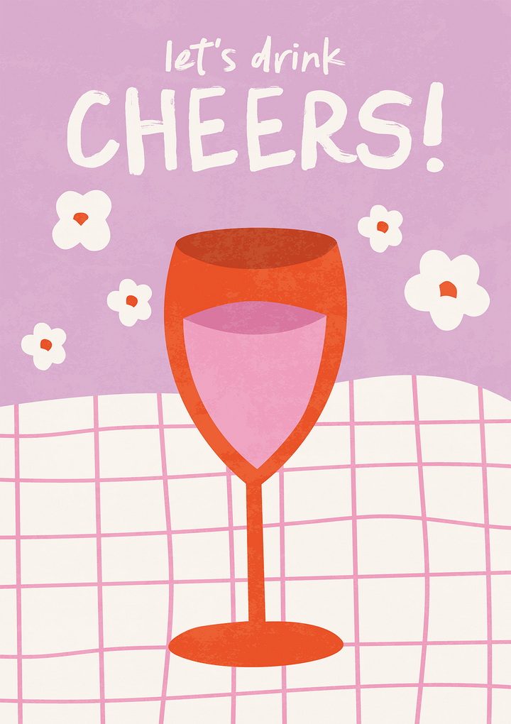 Cheers Glass Table cloth Print Art,frame