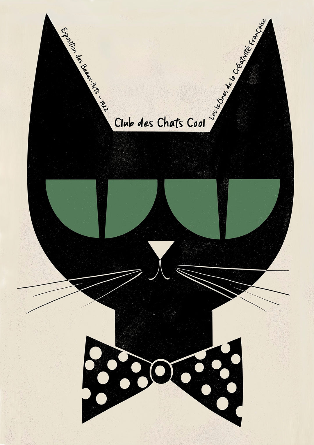 Club Des Chats Cool French Vintage Print,frame