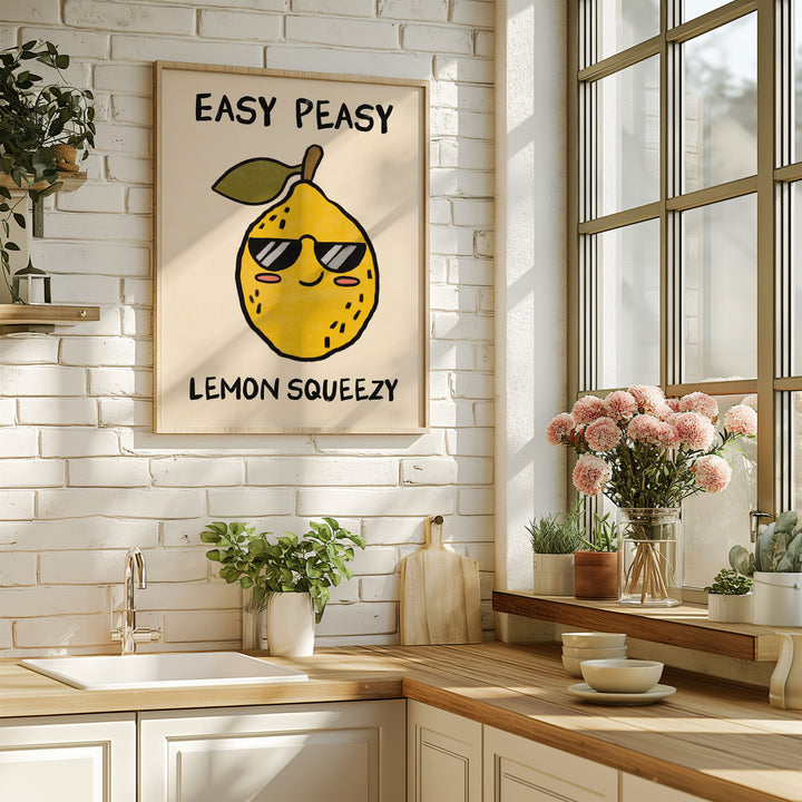 Easy Peasy Lemon Squeezy Kitchen Art,kitchen,timber border