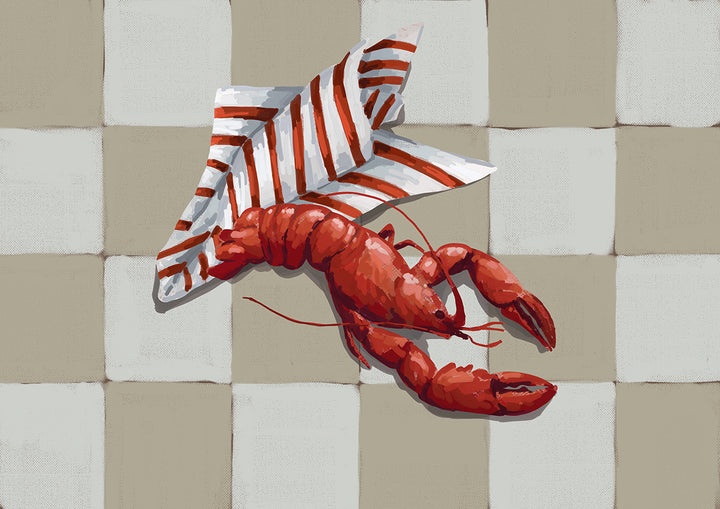 Crayfish Summer Dish Wall Print,frame