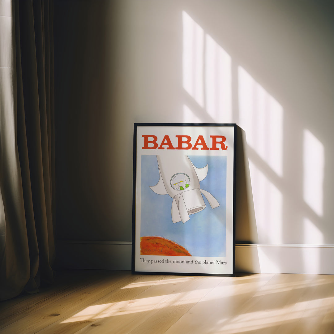 Barbar Goes to the Moon,bedroom,kitchen,timber border