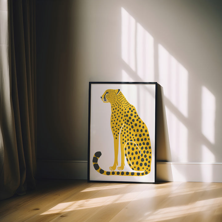 Patient Leopard Childrens Art,gallery wall,timber border