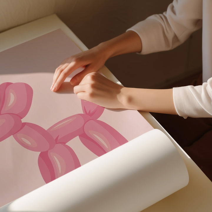 Balloon Pink Dog Wall Art