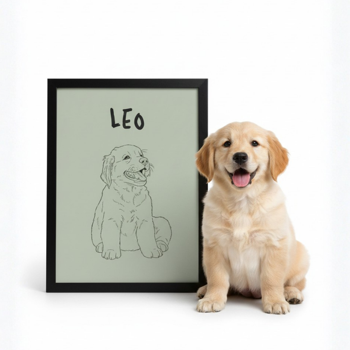Monoline Custom Pet Personalisation Wall Art