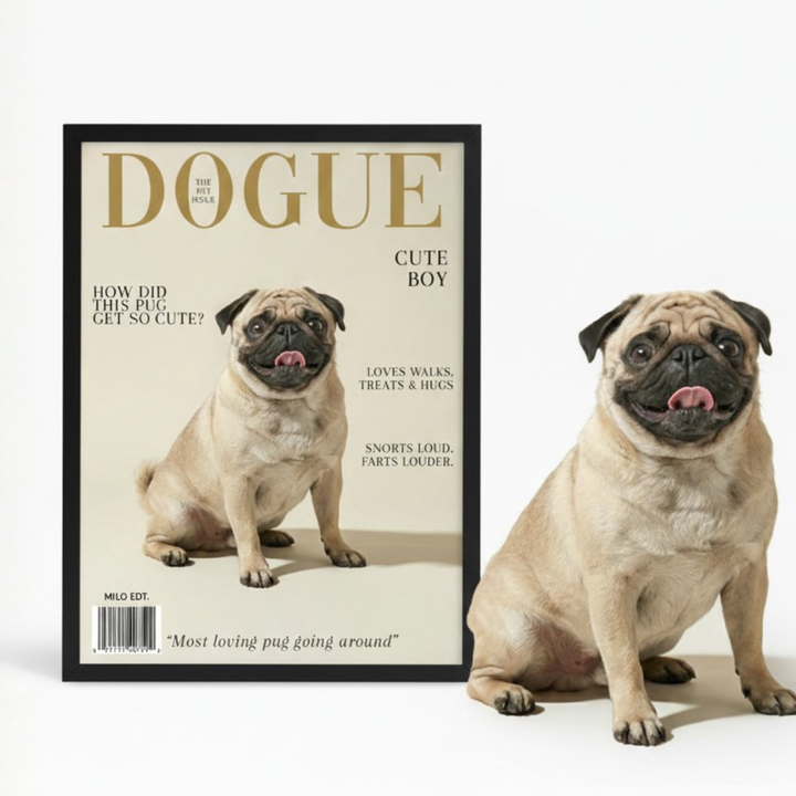 Dogue Magazine Pet Personalisation Wall Art