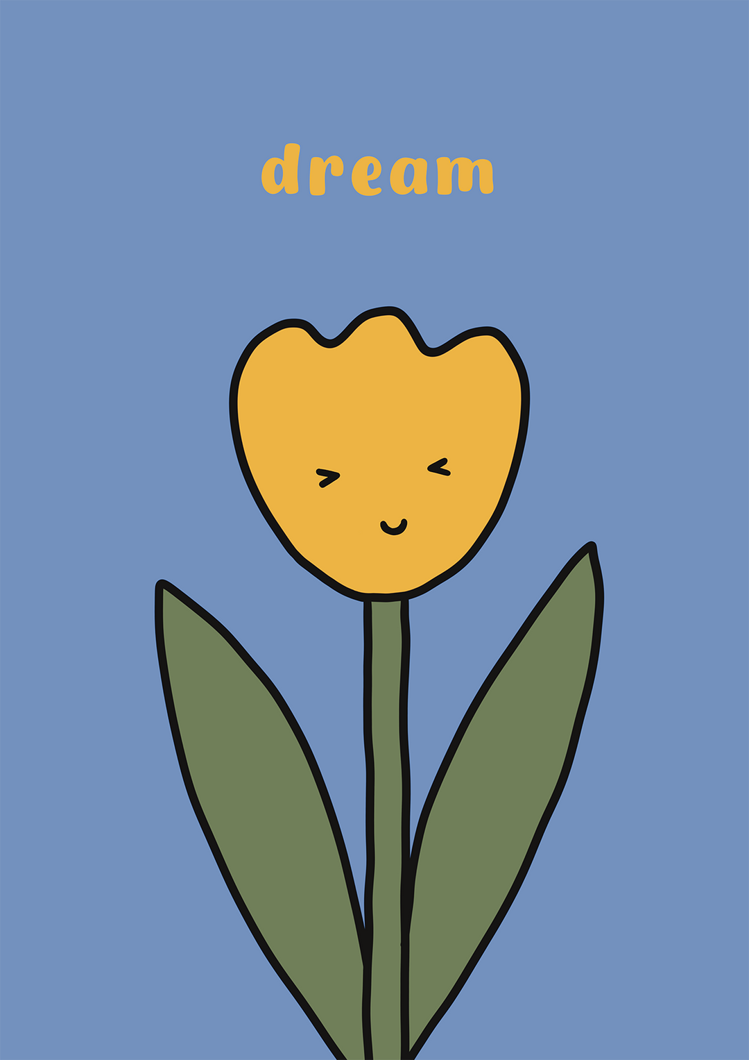 Dream cute flower by Lucia Sankovic,frame