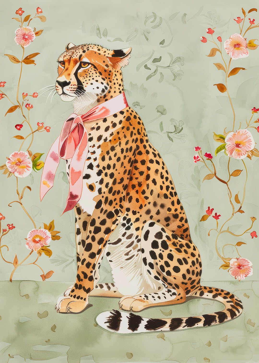 Elegant Leopard Childrens Wall Art,frame