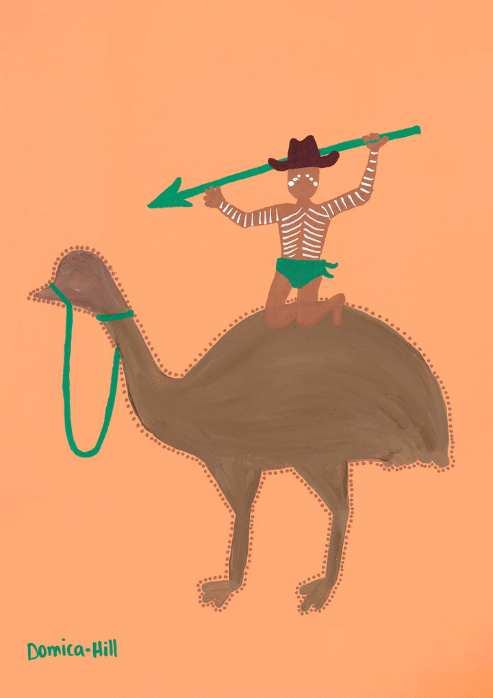 Set of 2 Deadly Riders & Feather Rider Indigenous Wall Art by Domica Hill