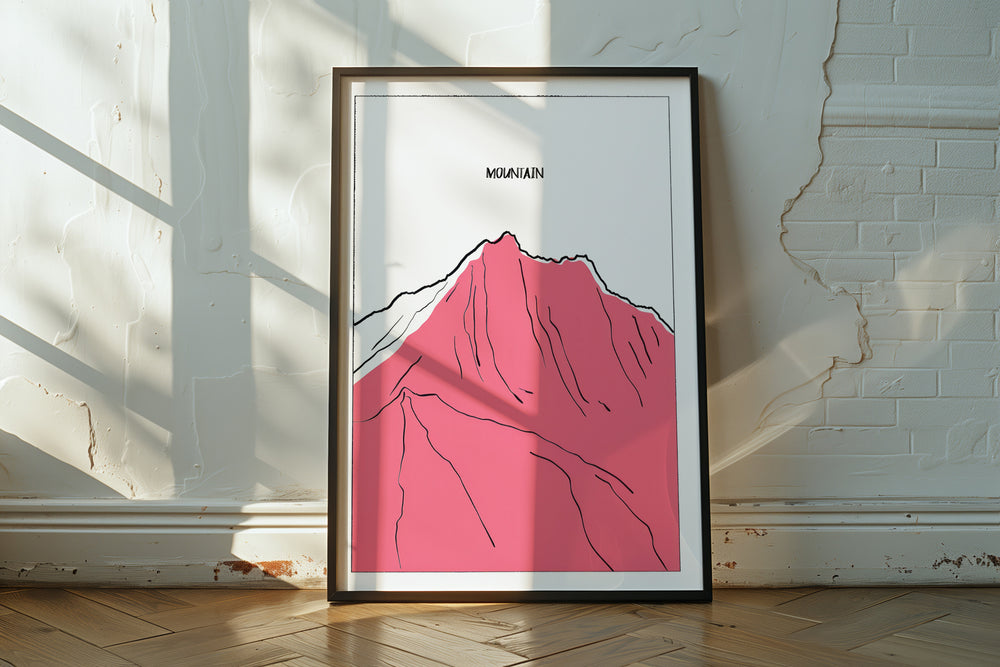 Mountain Climb Print,living room,gallery walltimber border