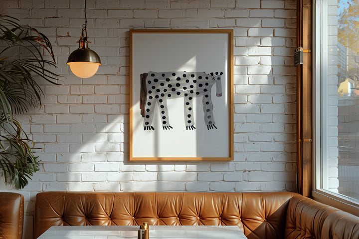 Grey Zebra Children_s Wall Art,living room,timber border