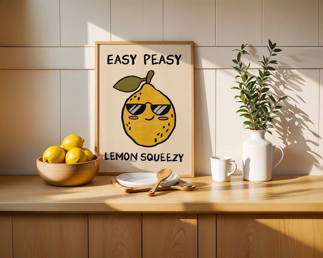 Easy Peasy Lemon Squeezy Kitchen Art,kitchen,timber border