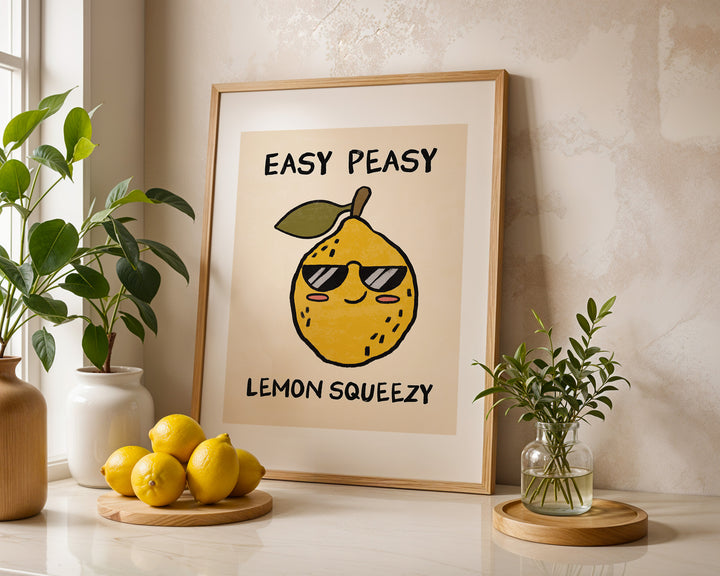 Easy Peasy Lemon Squeezy Kitchen Art,kitchen,timber border