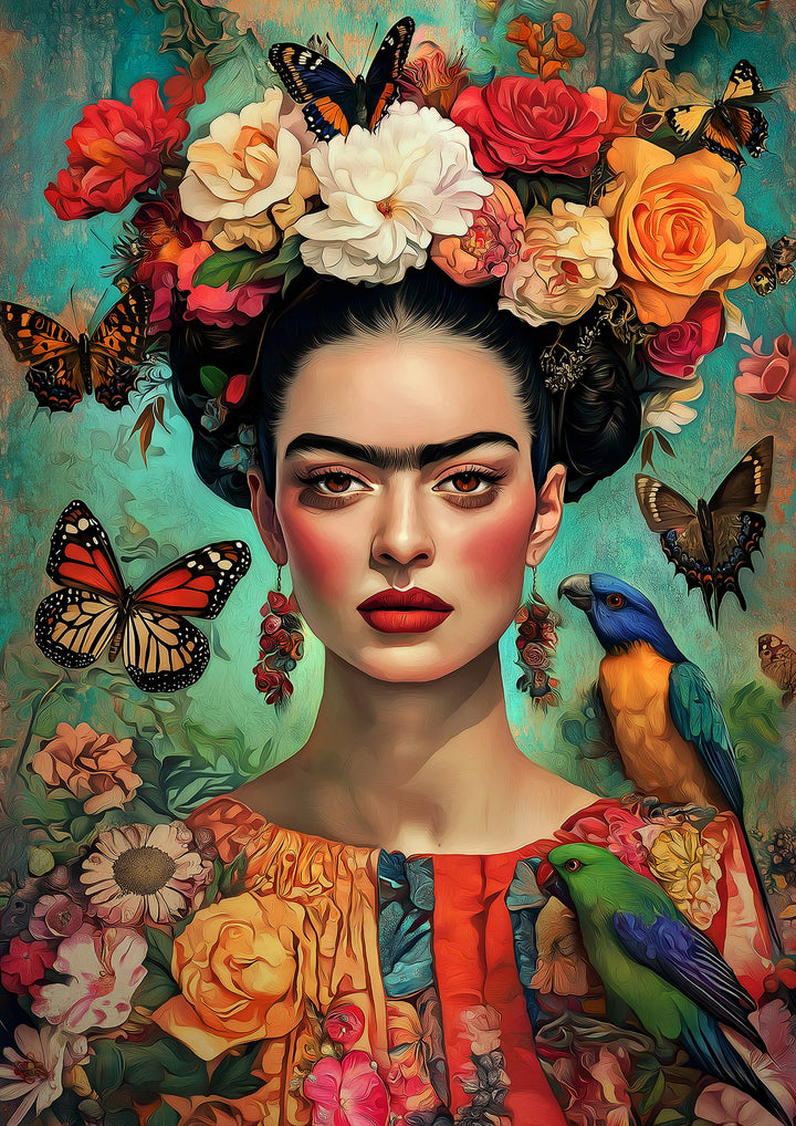 Frida Kahlo Butterfly Dreams Wall Art Print,frame