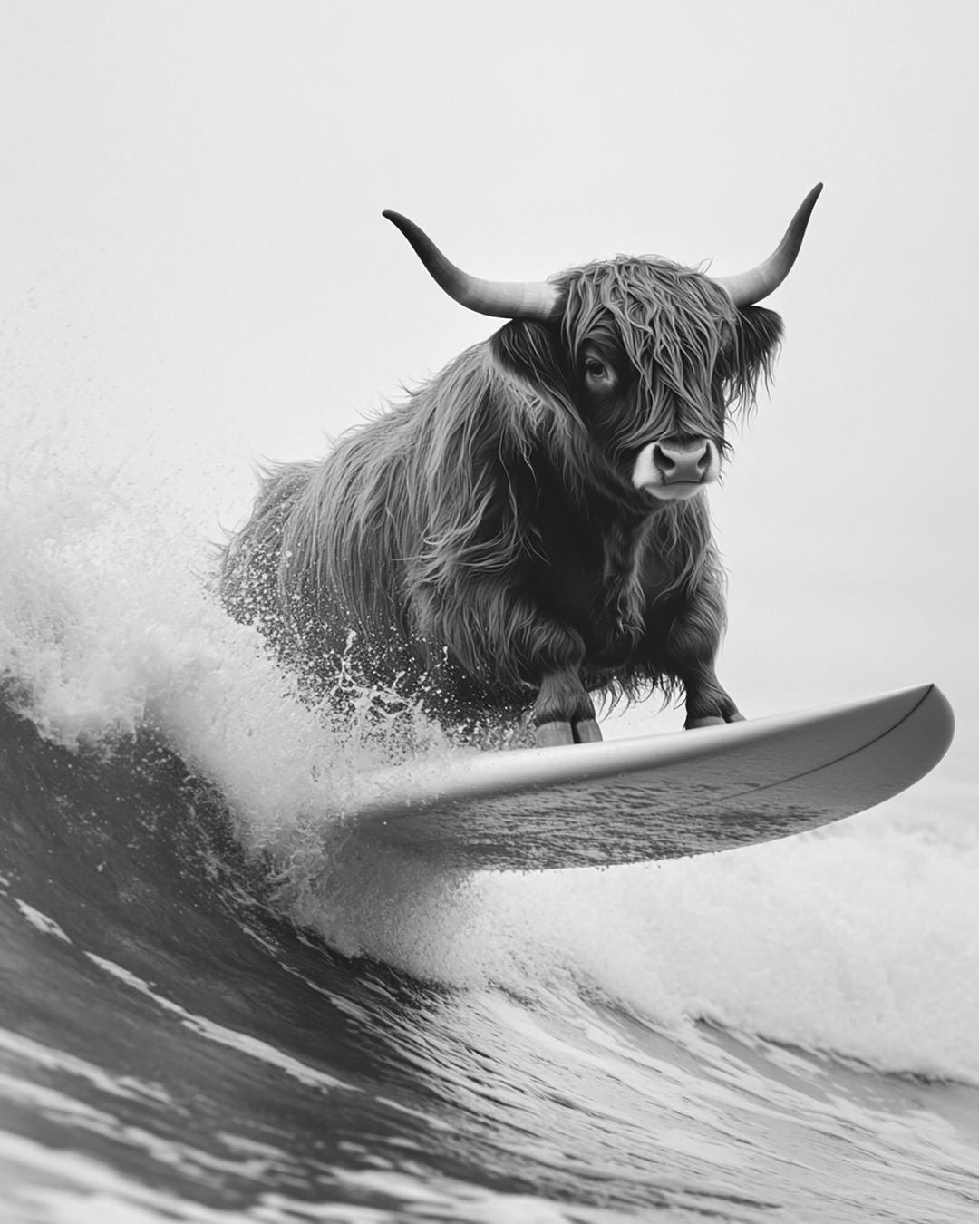 Highland Cow Surf ,frame