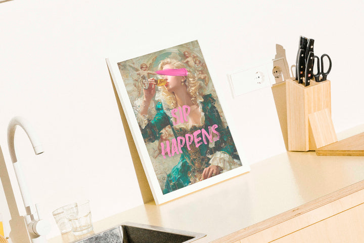 Sip Happens Renaissance Art Print