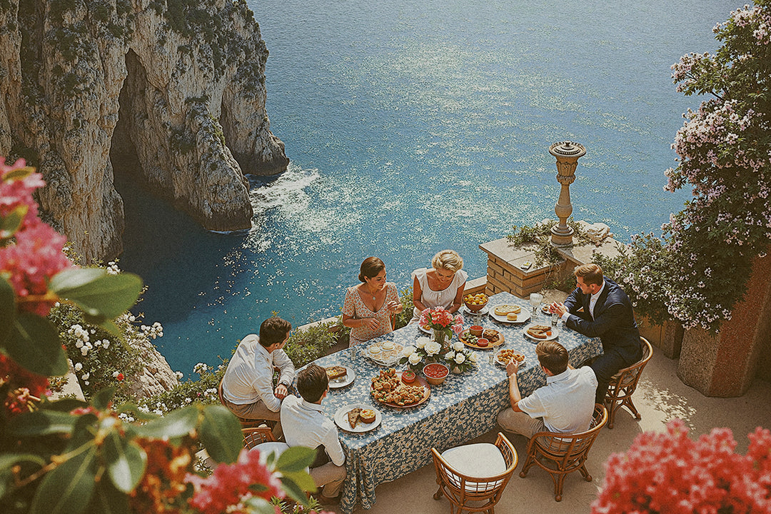 La Dolce Vita Amalfi Lunch Vintage Photo,frame