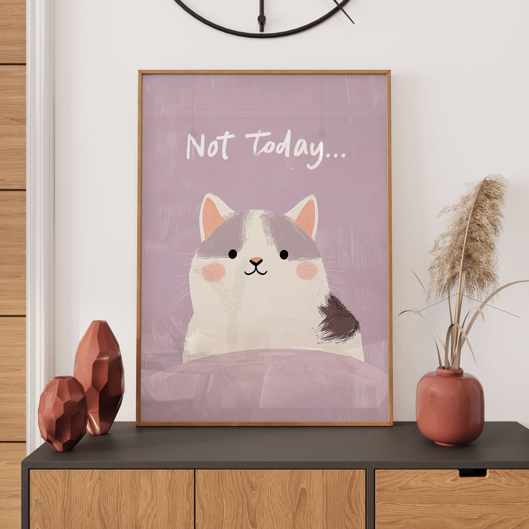 Not Today Cat,gallery wall,timber border