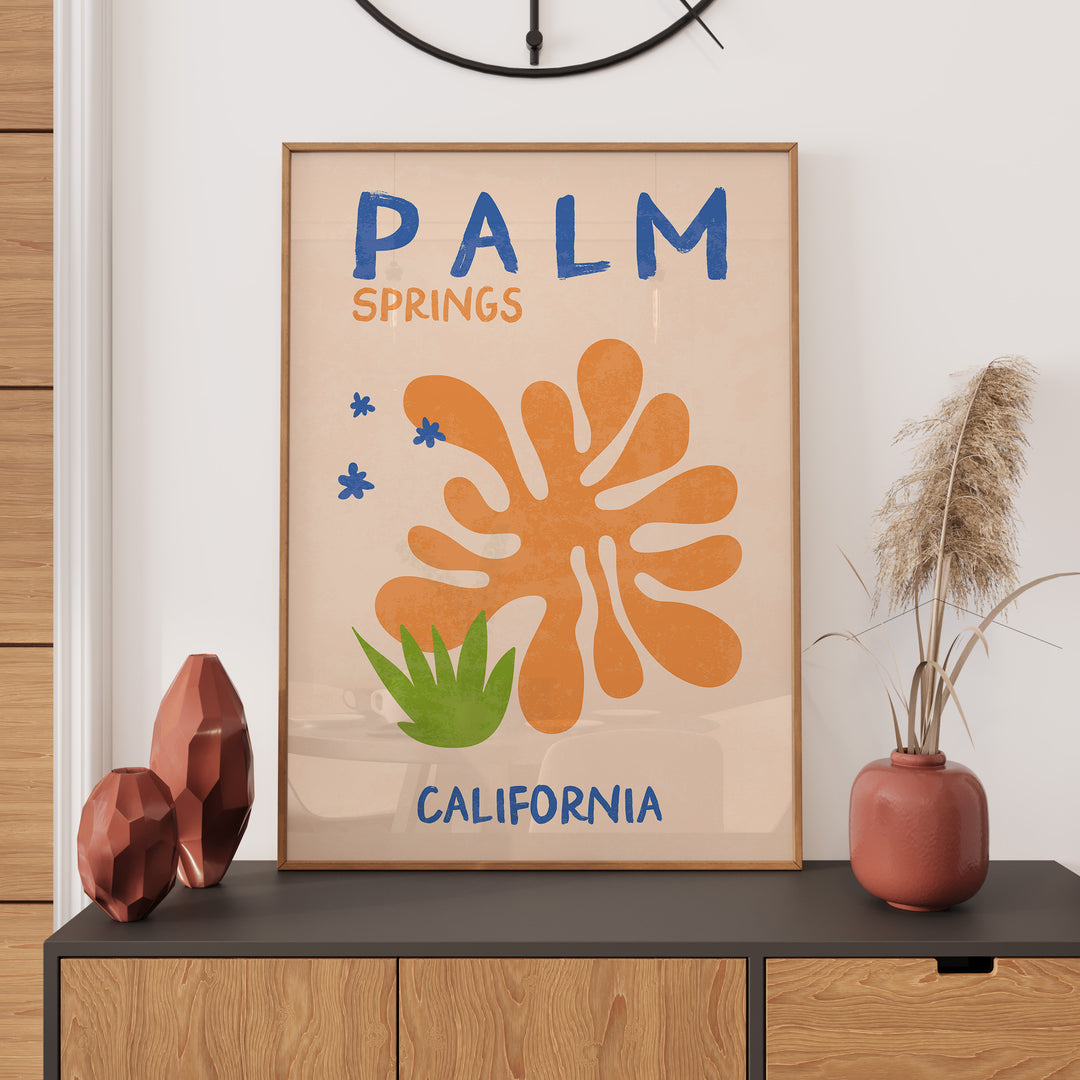 Palm Springs California Wall,gallery wall,timber border