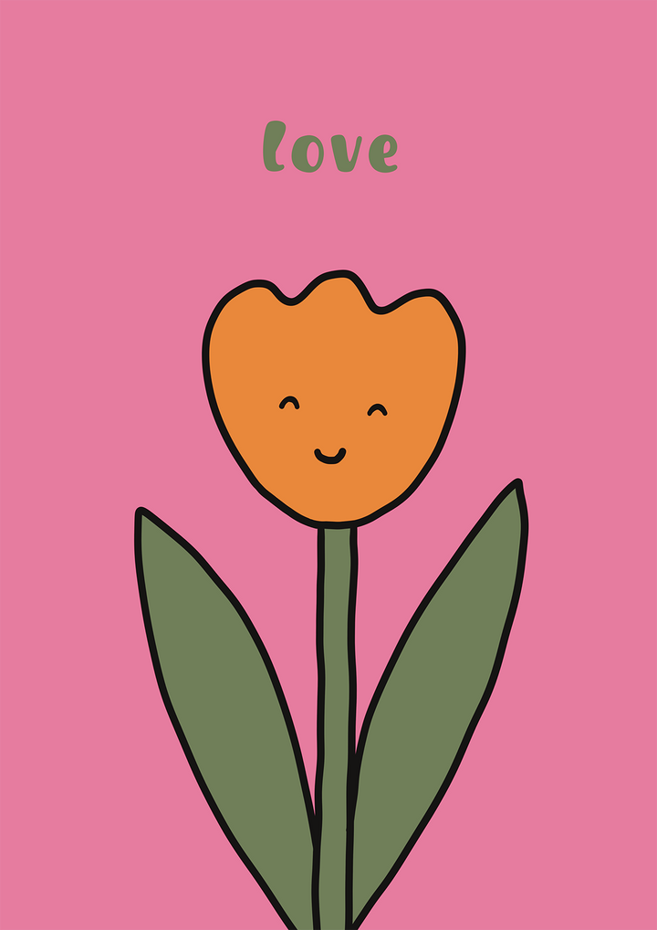 Love cute flower by Lucia Sankovic,frame