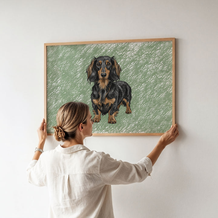 Rough Cute Scribble Pet Illustration Wall Art