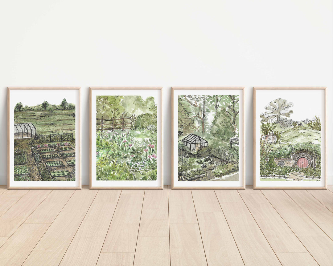 The Shire Garden Set of 4 by Josephine Wianto