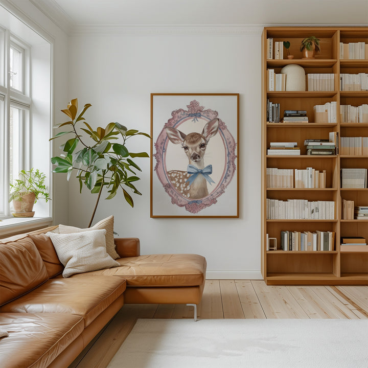 Charming Deer Kids Print.hallway,livingroom,timber border