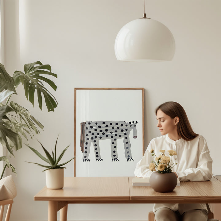 Grey Zebra Children_s Wall Art,dining room,timber border