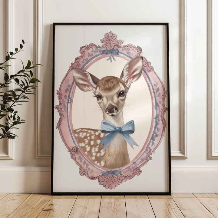 Charming Deer Kids Print.hallway,timber border