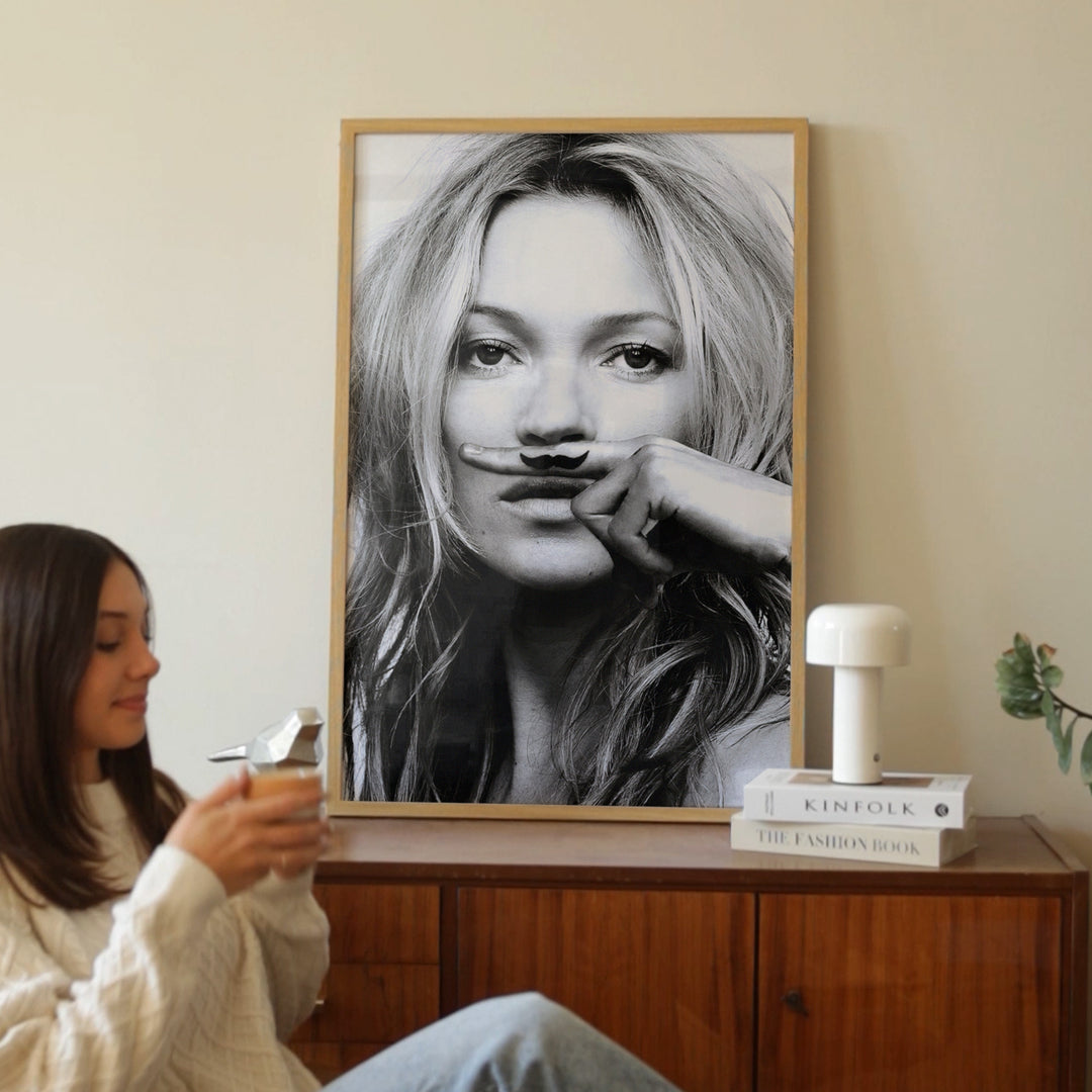 Kate Moss Life is a Joke Photograph Wall Art,diningroom,timber border