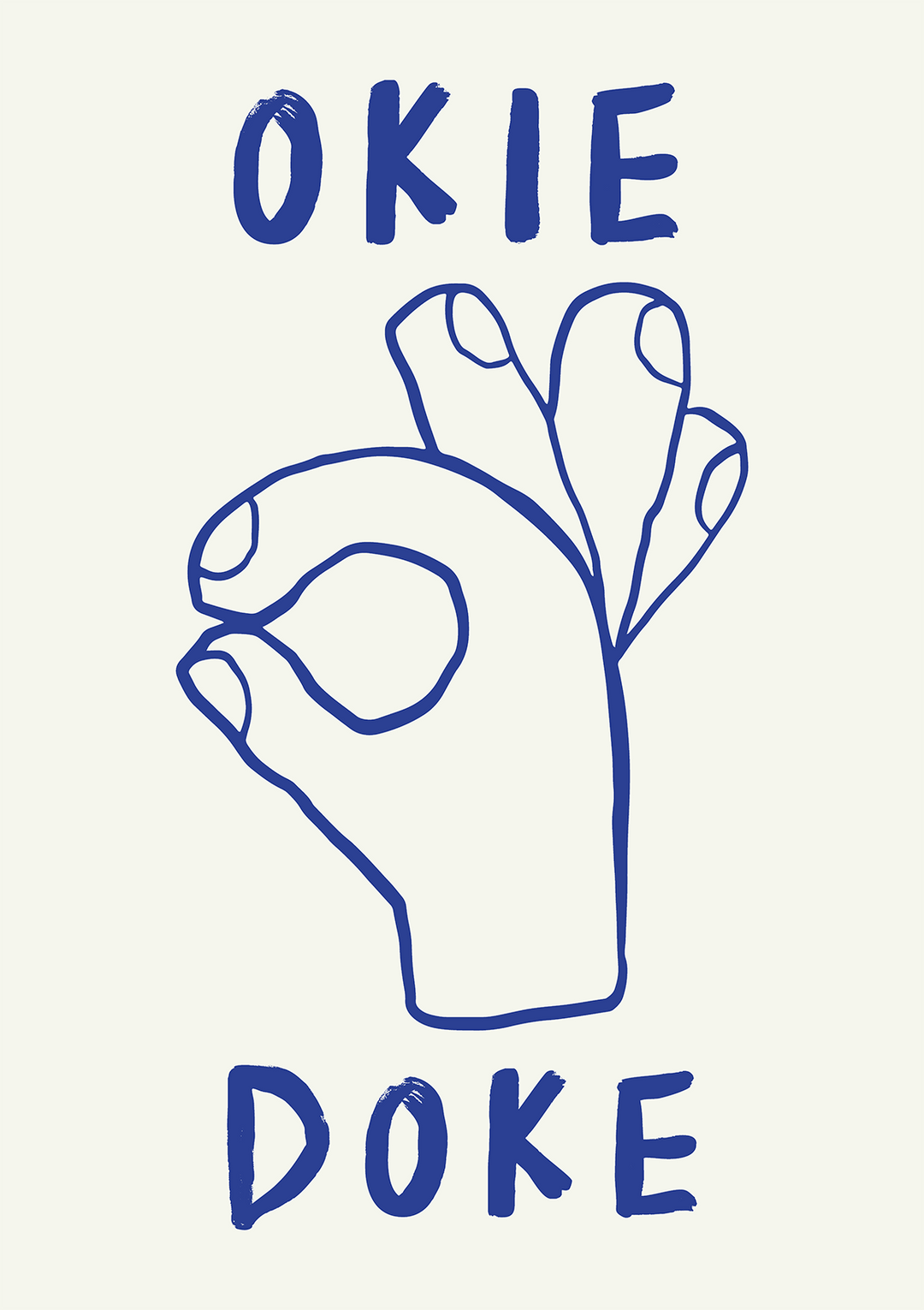 Okie Doke Hand Wall Art,frame