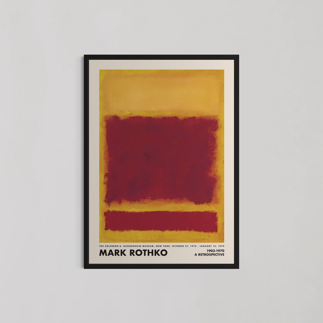Red On Yellow Abstract II Wall Art by Mark Rothko