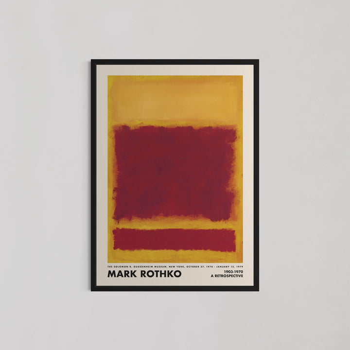 Red On Yellow Abstract II Wall Art by Mark Rothko