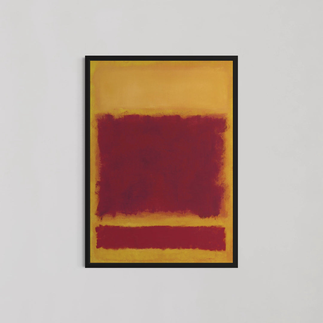 Red On Yellow Abstract Wall Art by Mark Rothko