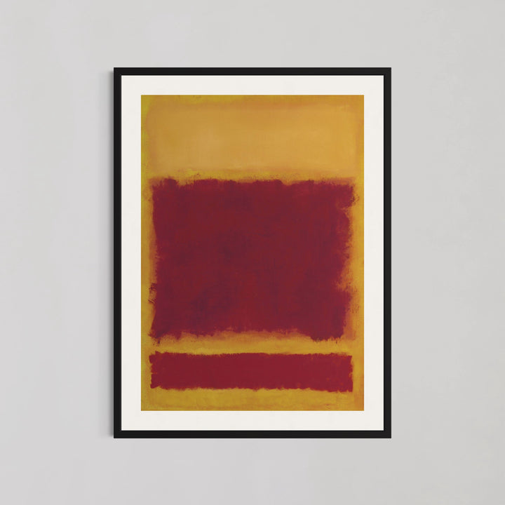 Red On Yellow Abstract Wall Art by Mark Rothko