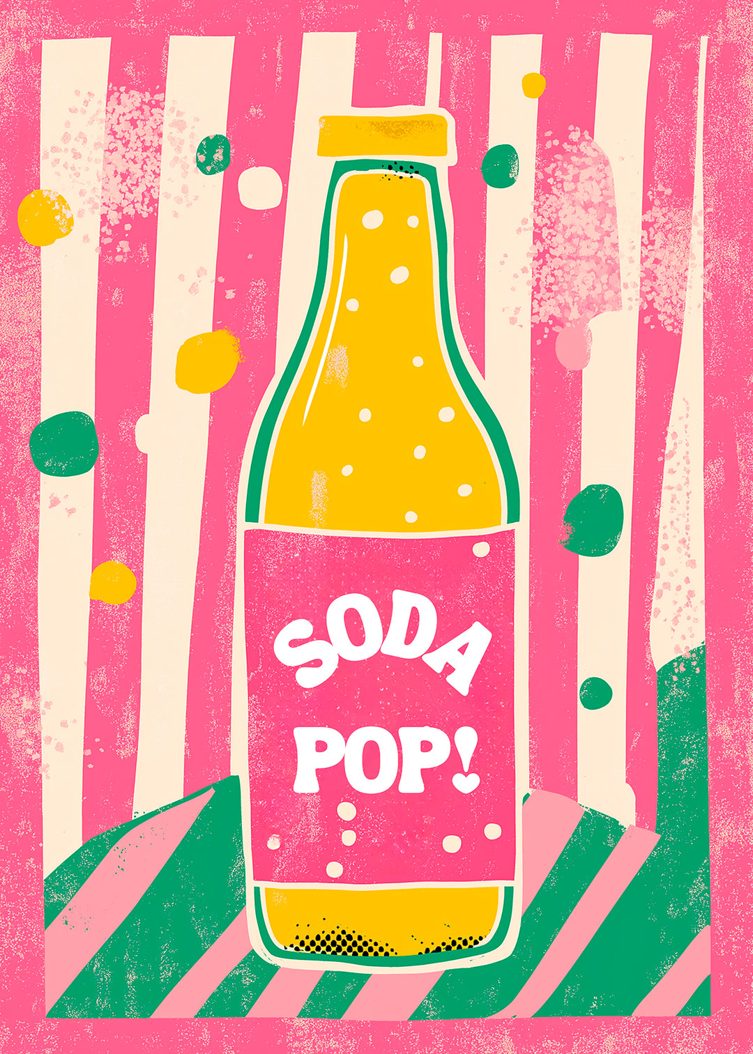 Soda Pop Funky Wall Art,frame