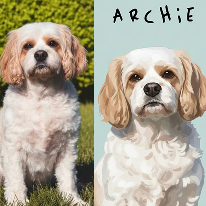 Single Pet Painting Illustration Personalised