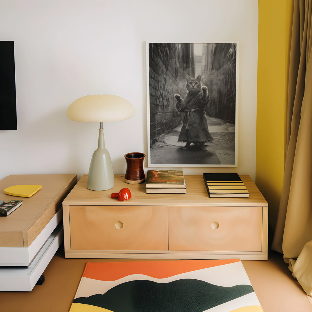 Kung Fu Cat Wall Art