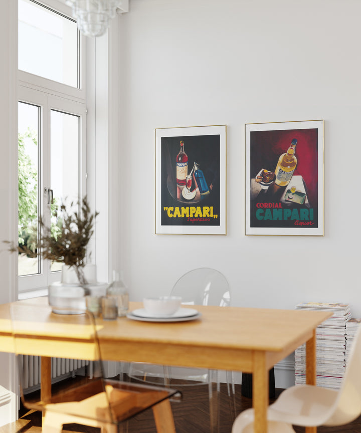 Bitter Campari Kitchen Pair Wall Art,study,white border