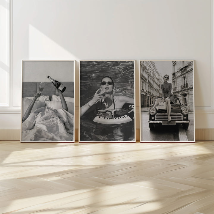 Fashion Modern Trio Wall Art Photography,gallery wall,white border