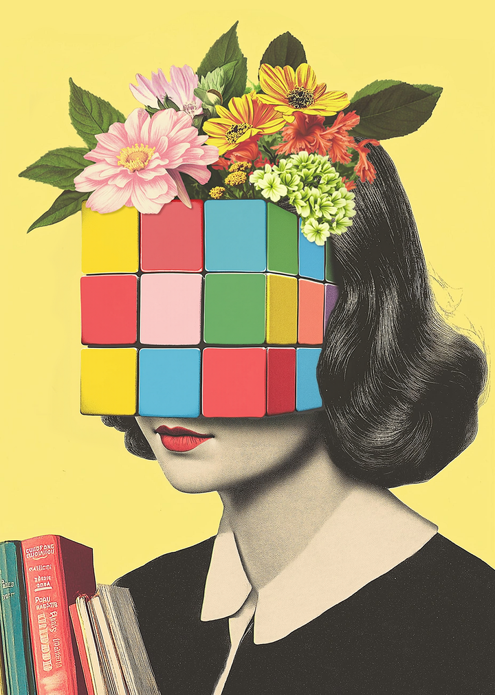 Your Mind Is a Puzzle Rubiks Cube Wall Art,frame