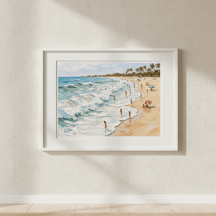 A Day by the Beach Painting Wall Art Print wall - art - picture - poster