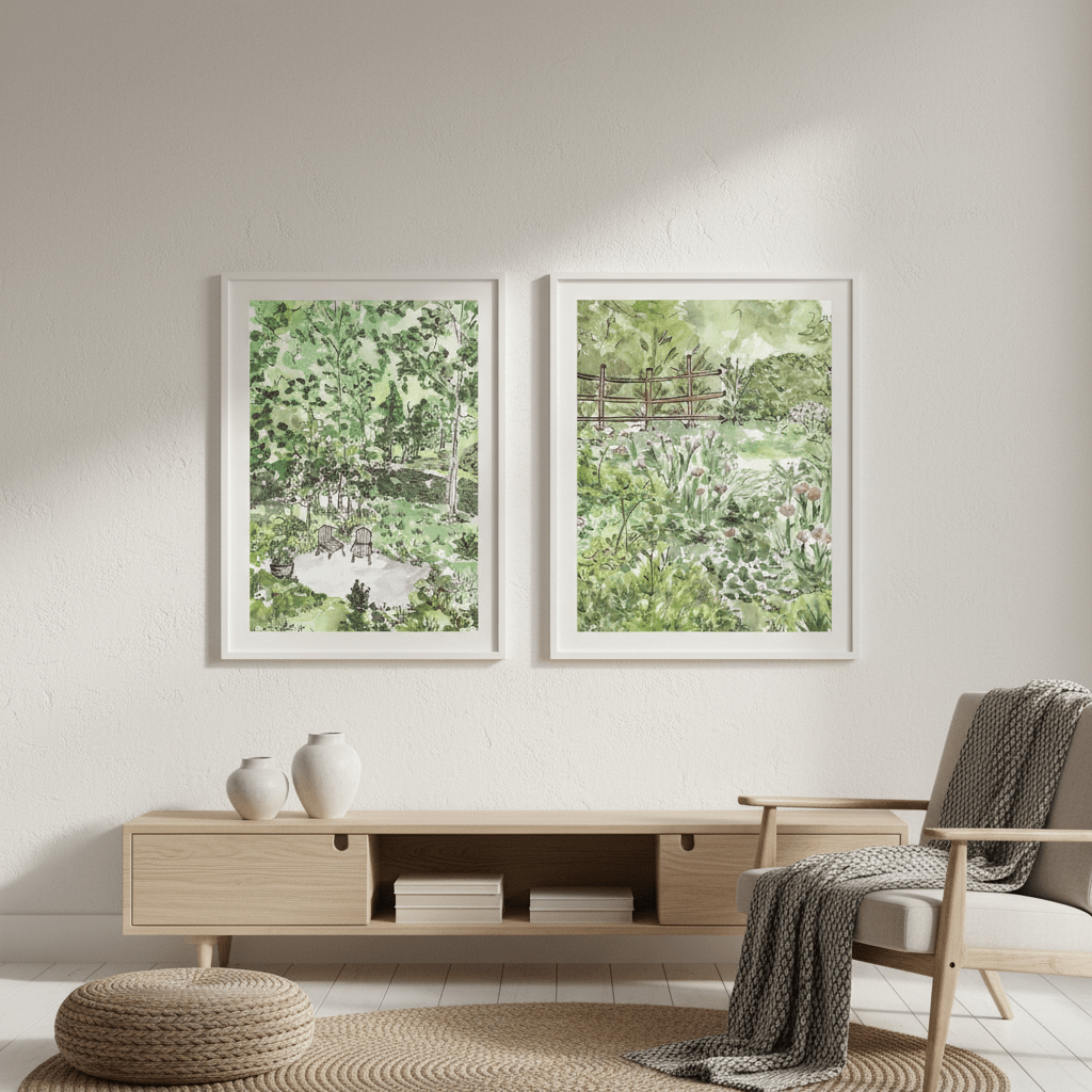 A Garden for Two Set of 2 by Josephine Wianto wall - art - picture - poster