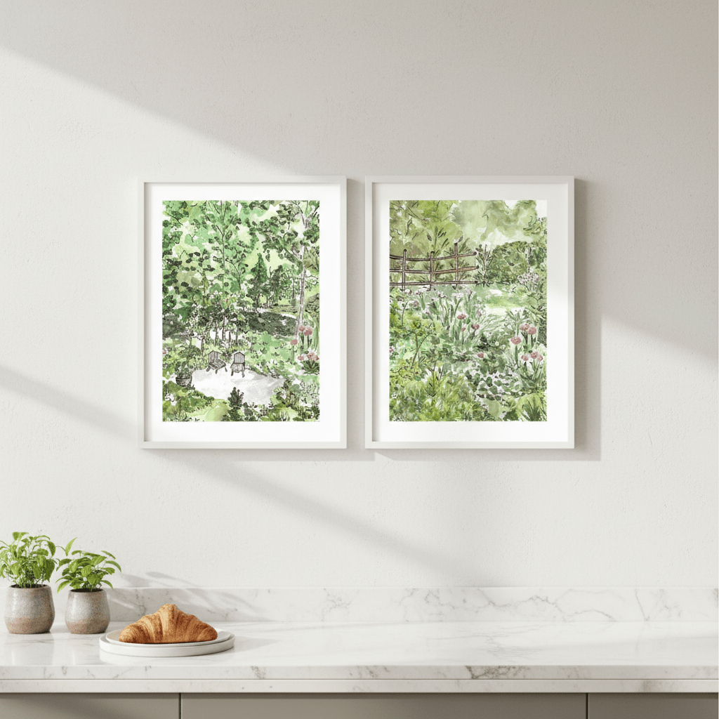 A Garden for Two Set of 2 by Josephine Wianto wall - art - picture - poster