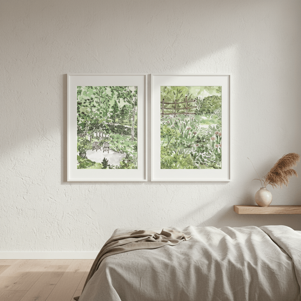 A Garden for Two Set of 2 by Josephine Wianto wall - art - picture - poster
